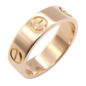 Cartier Love Au750 Pink Gold Ring Size 10